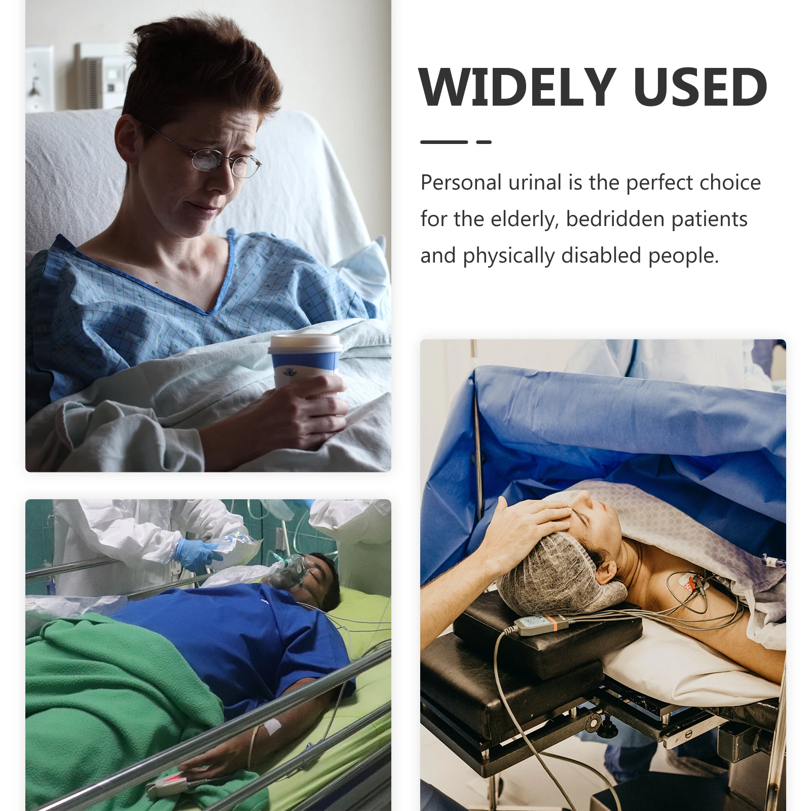 

Urinal Bottle Plastic Male Portable Urinal with Catheter Design Large Capacity Lightweight Emergency Urine Pot for Elderly