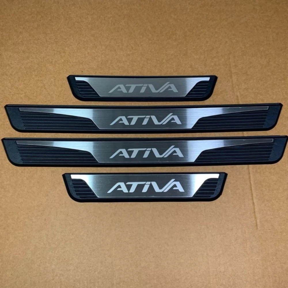 For Perodua Ativa 1.0T 1.2L 2027 2026-2022 2021 Door Sill Plate Stainless Steel Plastic Trim 3d Car Stickers Interiors Auto Part