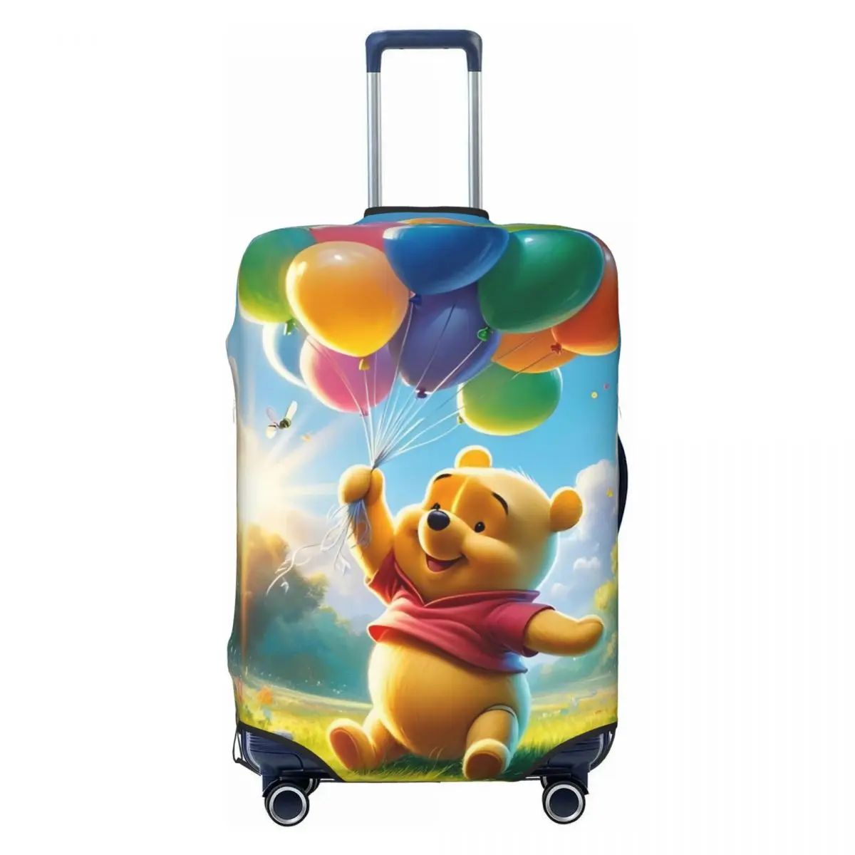 

Custom Winnie Pooh Kawaii Cartoon Luggage Cover Protector Fashion Yellow Bear Cute Animal Travel Suitcase Covers for 18-32 Inch