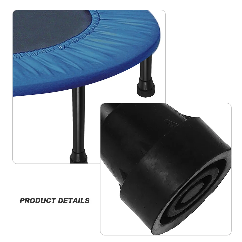 

5pcs Anti-Skid Trampoline Leg Replacement Stainless Steel Rubber Pads Stable Outdoor Use Durable Shock Absorbing Non-Slip Leg