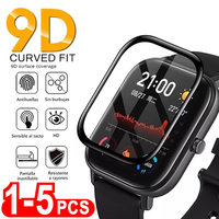 5pcs Soft Tempered Glass for Xiaomi Amazfit BiP S Lite Bip U Pro bip 3 pro Full Screen Protector for Huami Amazfit GTS 2 mini 2E