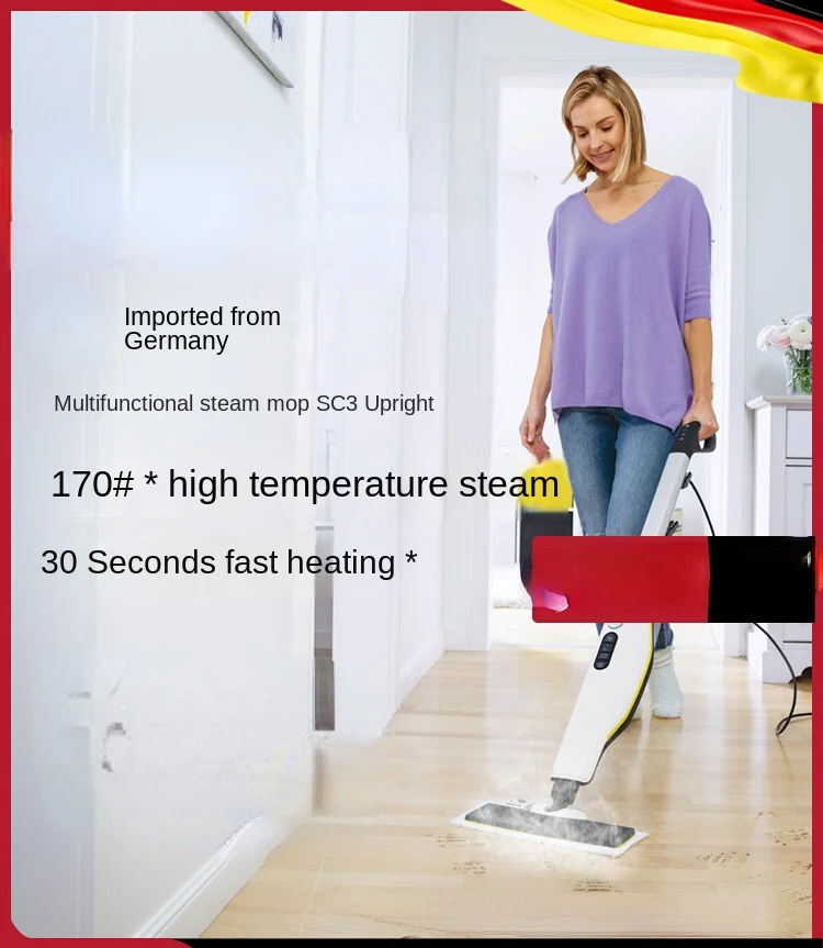 Steam Mop Household High Temperature Multifunctional Wired Mopping Machine Floor Wiping Machine Sc3up