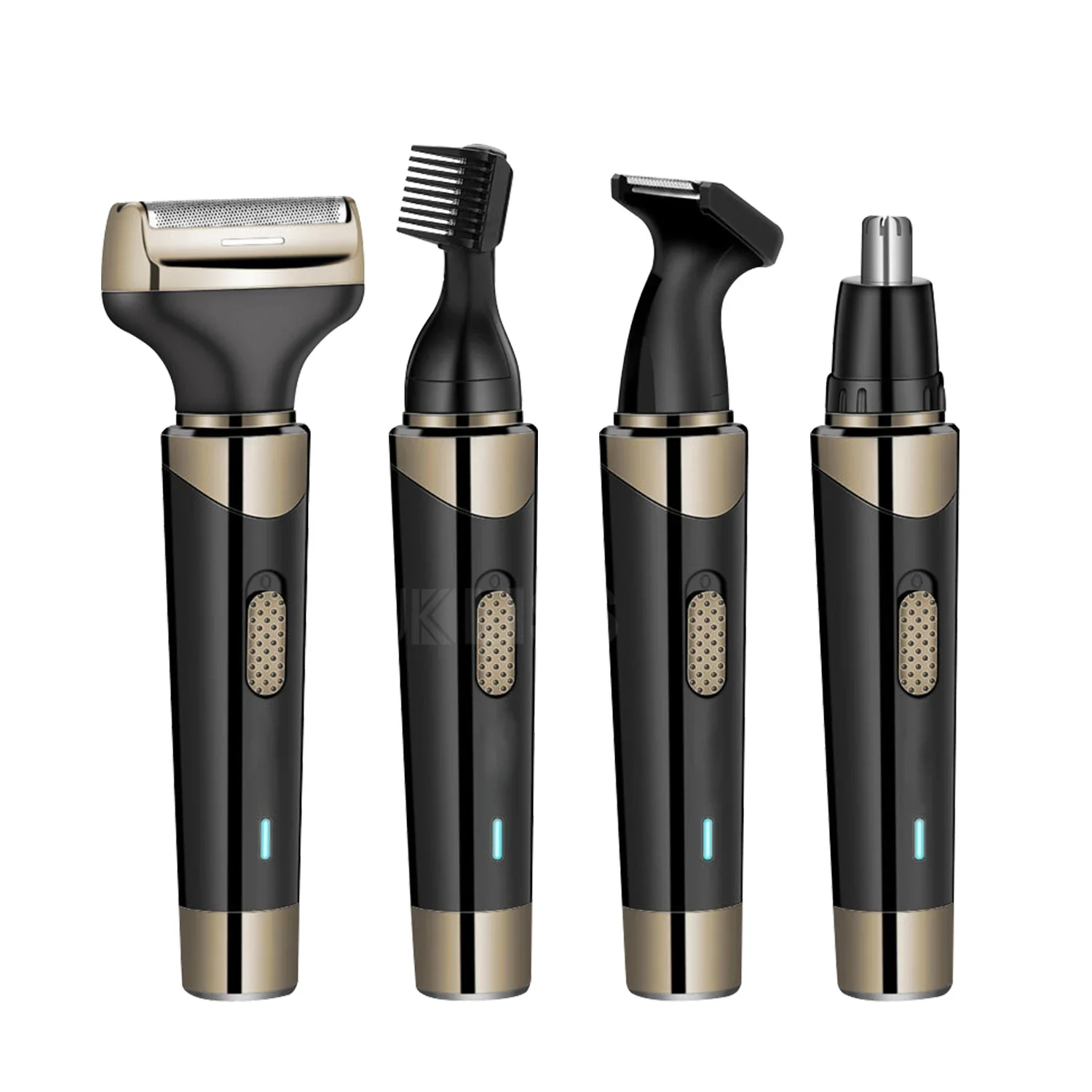 เครื่องโกนหนวดไฟฟ้ามีดโกนแบบชาร์จ USB สําหรับผู้ชาย 4 in 1 Grooming Kit