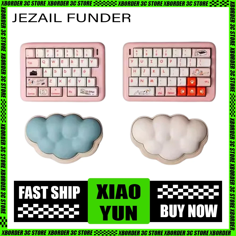 Jezail Funder Xiaoyun Mechanical Keyboard Split Aluminum Alloy Tri Mode Wireless Gaming Keyboard Office Pc Gamer Accessory Gifts