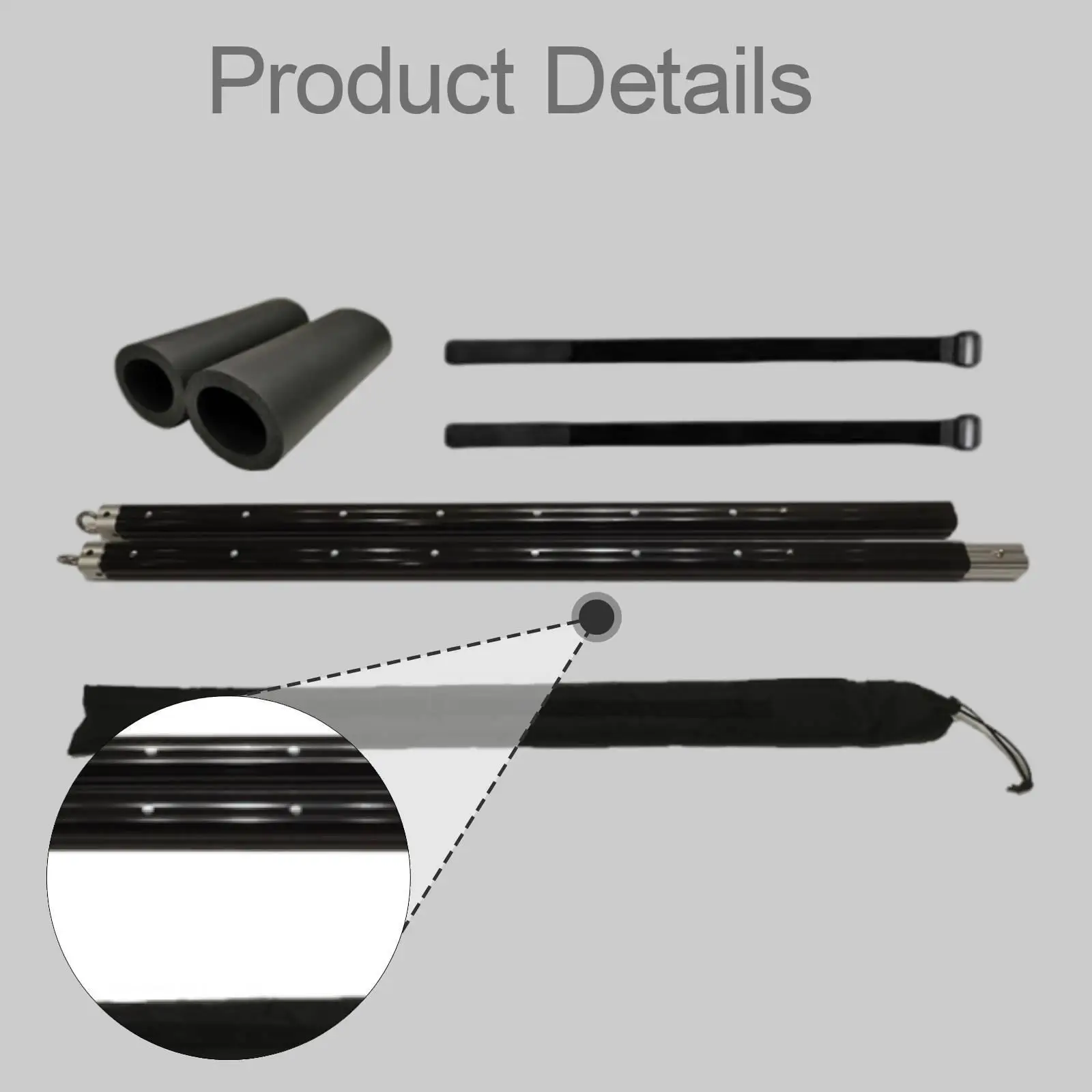 Modular Car Awning Telescopic Crossbar Reinforced Aluminum Extension Roof Horizontal Bar for Outdoor Camping Tent