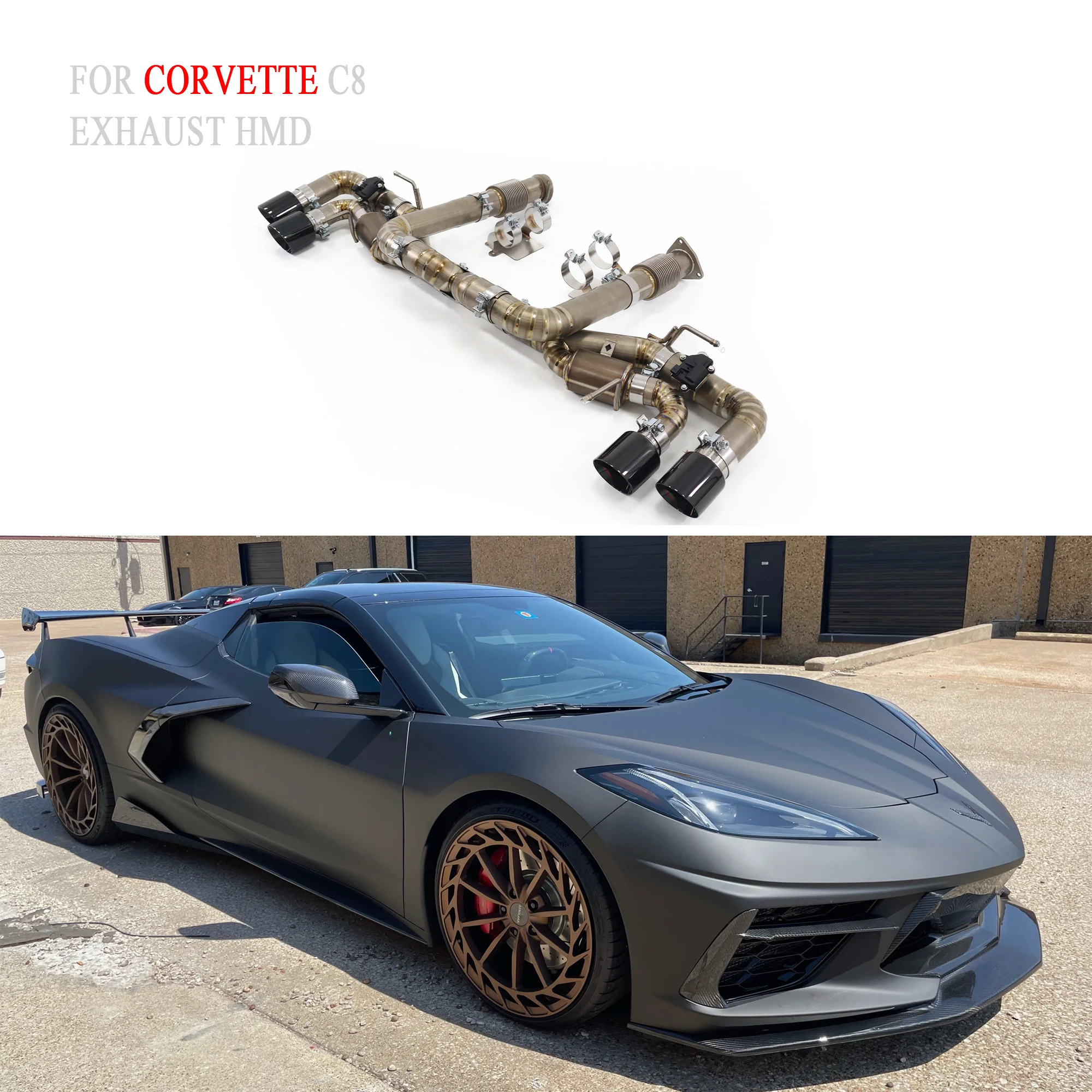 

HMD Titanium Performance Exhaust System For Corvette C8 Exhaust Valved Exhaust Muffler