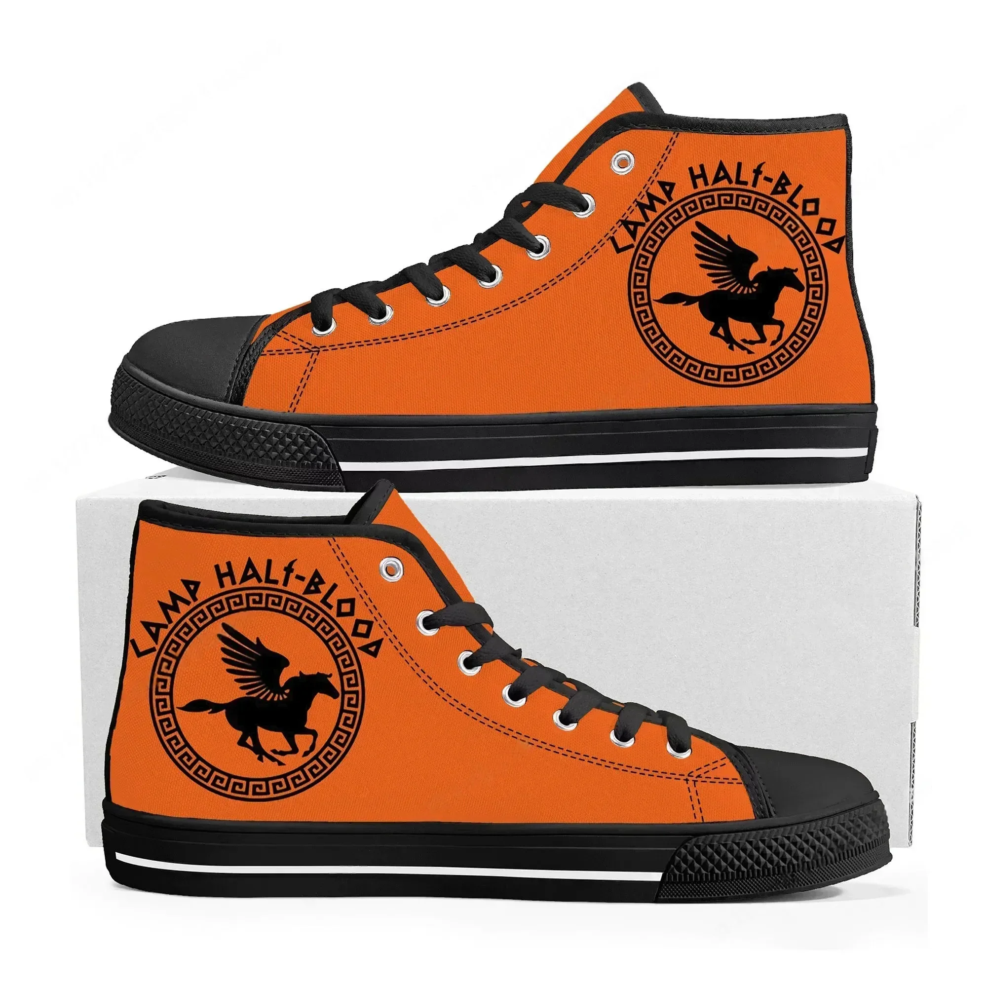

Camp Half Blood Percy Jackson High Top Sneakers Mens Womens Teenager Canvas Sneaker Casual Custom Made Shoes Customize Shoe