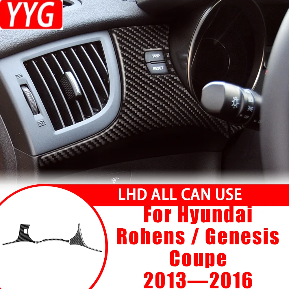 

For Hyundai Genesis / Rohens Coupe 2013—2016 Car Accessories Carbon Fiber Speedometer Surround Panel Interior Cover Trim Sticker