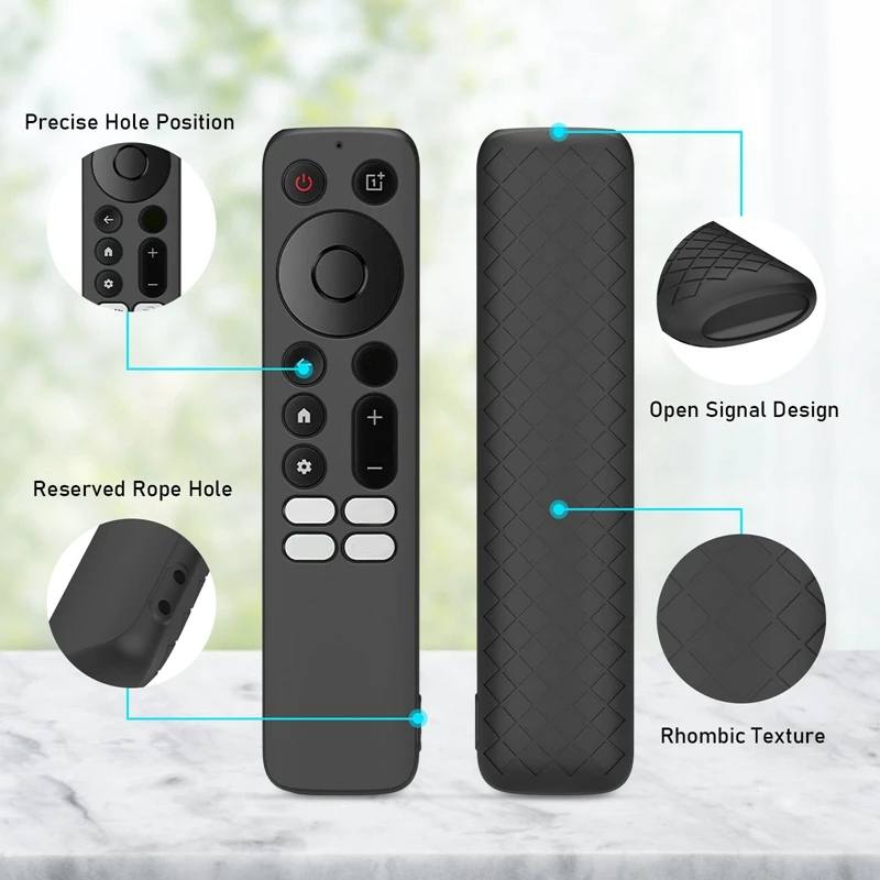 Replacement Spare Parts For Oneplus TV Q2 Pro Remote Control Cover Portable Anti-Fall Dust-Proof Silicone All-Pack Cover, B