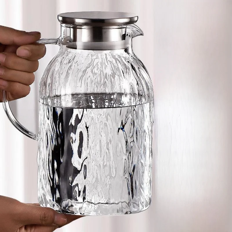 Large Capacity Glass Water Pot High Temperature Resistant Cold Water Pot Tea Pot for Home Use Refreshing Cool Water Cup