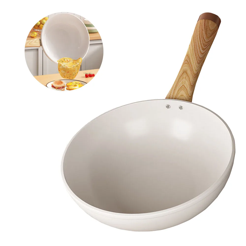 

30cm Ceramic Wok Frying Pan Non-Stick Pan Home Steak Skillet Pancake Fried Induction Cooker Gas Stove Saucepan kitchen Cookware