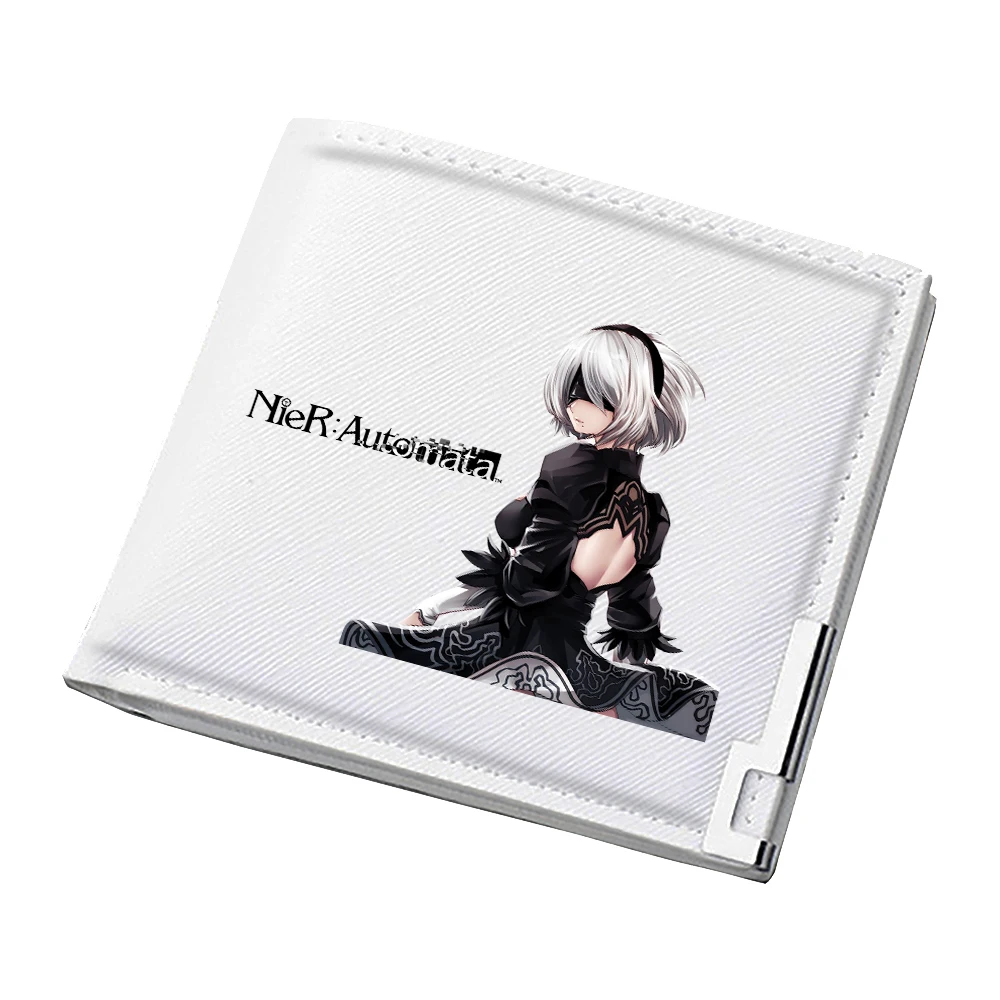 

NieR:Automata, Короткие Кошельки для игр YoRHa No.2, рисунок кошельки с рисунками, унисекс, идентификатор, тонкие белые карманы для денег