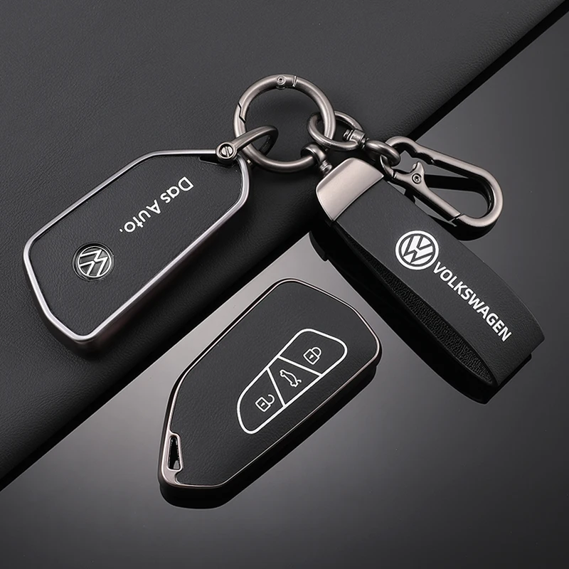 TPU Leather Car Remote Key Case Fob Cover Holder Shell For VW Volkswagen Golf 8 ID.3 ID.4 MK4 MK8 2022 2021 GTI R Accessories