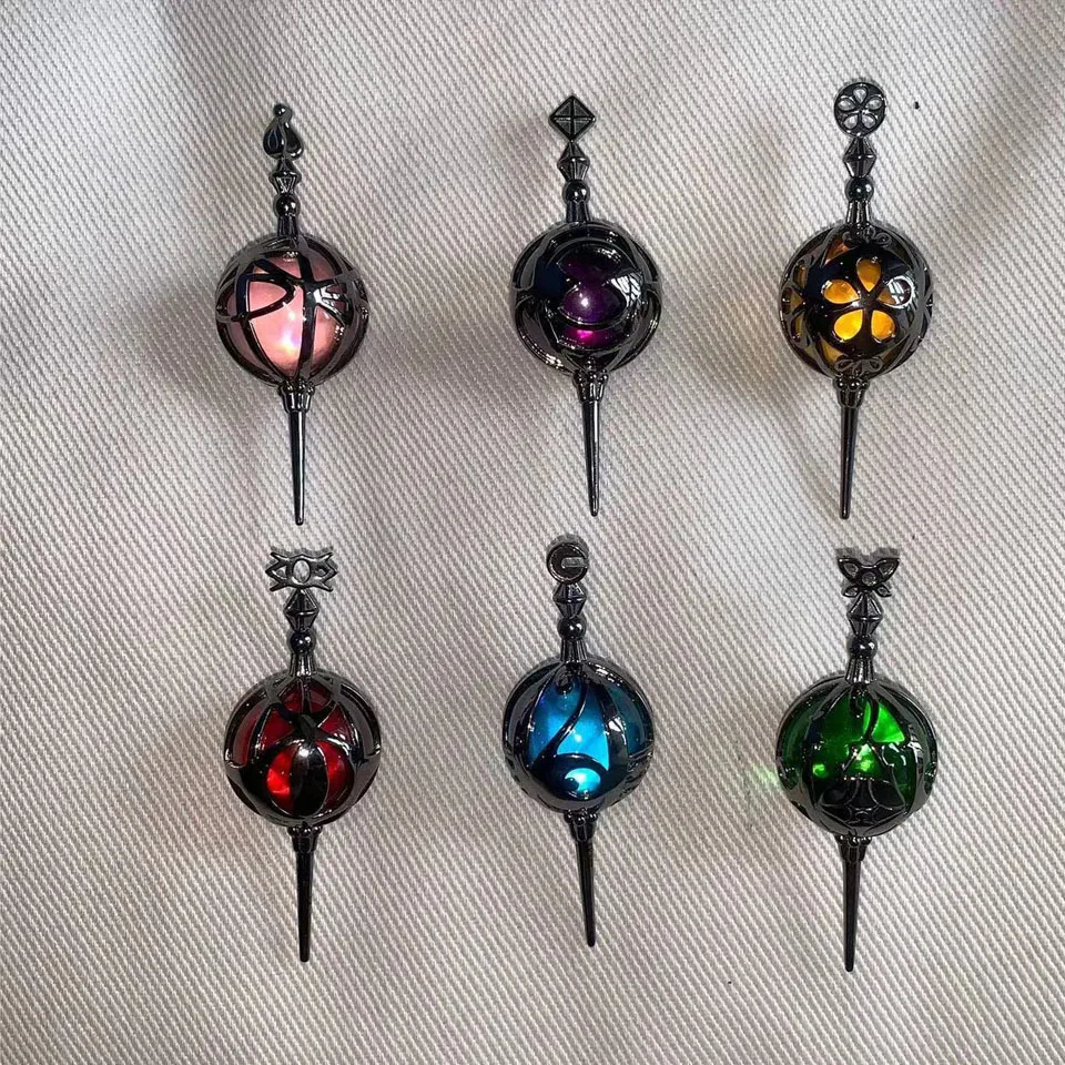 Anime Puella Magi Madoka Magica Soul Gem Brooch Crystal Pendant Cosplay Costumes Lovers Jewelry Set Accessoies Prop image 3