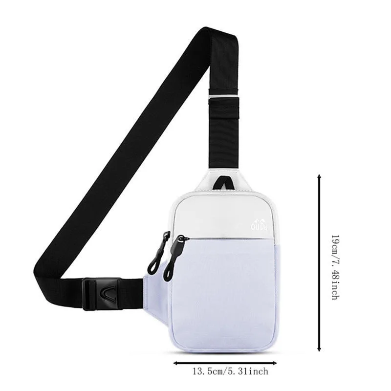 Повседневная мужская сумка на плечо, нагрудная сумка, нейлоновая водонепроницаемая сумка для спорта на открытом воздухе, бега, велоспорта, поясная сумка, большая вместительная дорожная сумка для телефона