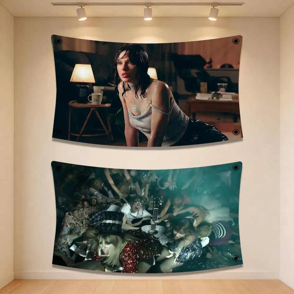 

O-Opalite Singer T-Taylor Flag Decoration Outdoor Picnic Party Art Hanging Home Camping Party Banner