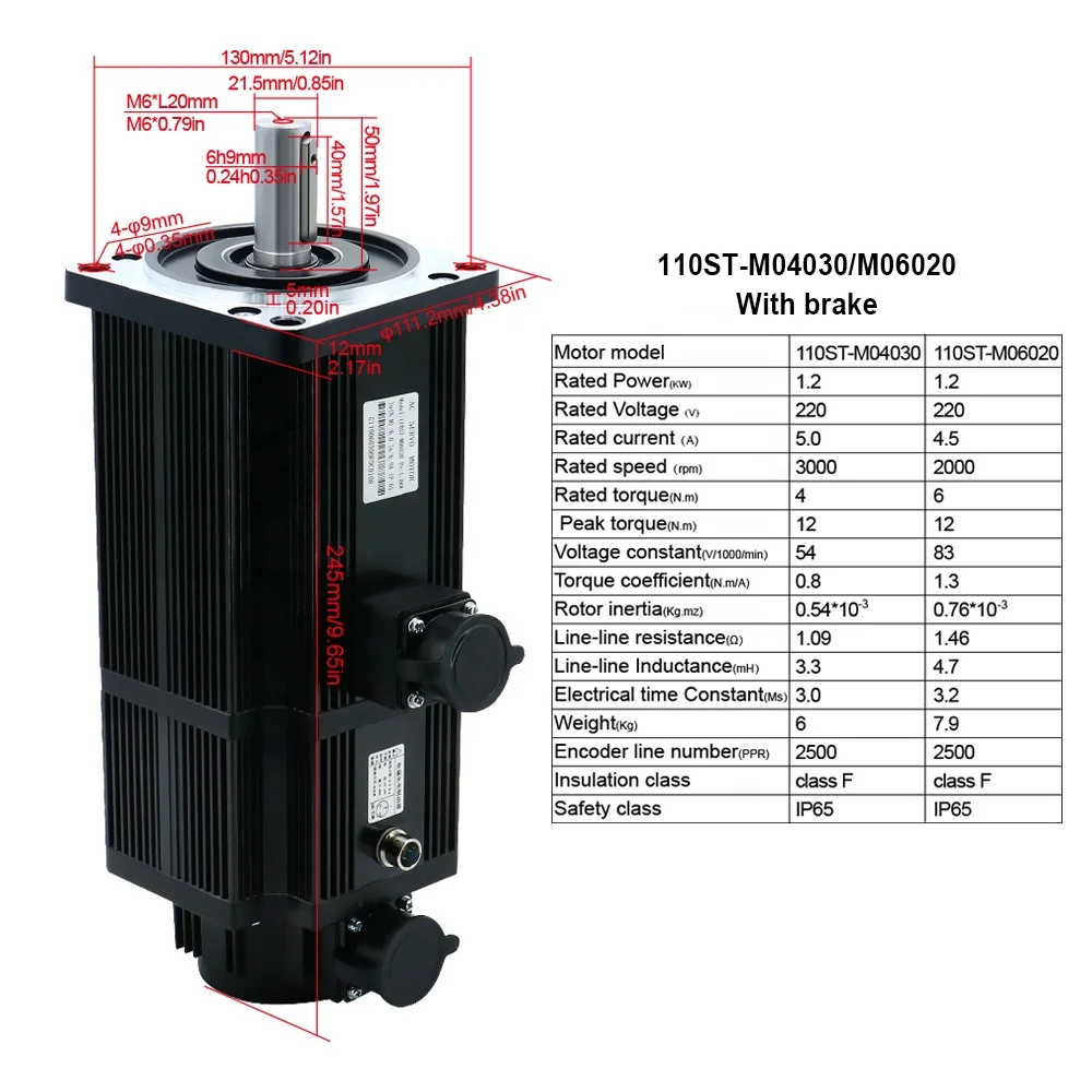 HLTNC 110ST-M06020 + T3L-L30F-RABF 6NM 1.2KW 220v 2000rpm محرك معزز لأدوات آلة التصنيع باستخدام الحاسب الآلي الصناعية الأوتوماتيكية لجهاز التوجيه باستخدام الحاسب الآلي