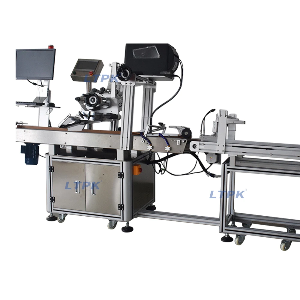 LT-T505A رائجة البيع سرعة سريعة الامتزاز التلقائي نوع الترحيل المجلدات صناديق كرتون أكياس آلة وضع العلامات الطابعة في الوقت الحقيقي #2