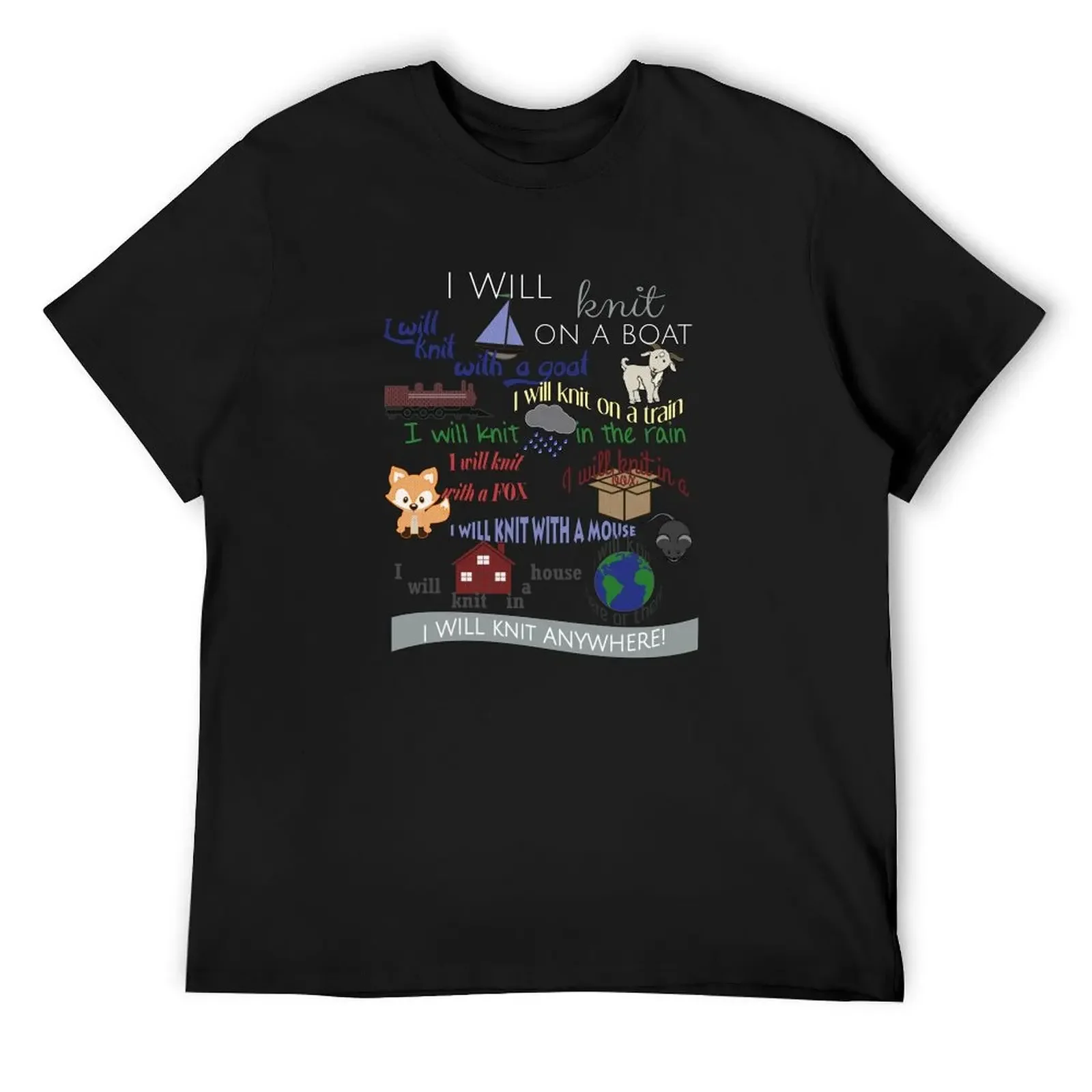 

Knitting Products: I Will Knit on a Boat T-Shirt blanks summer 2025 vintage clothes oversized t shirt men