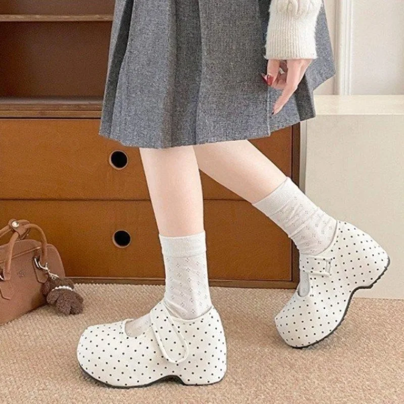 

Shoes Sweet Polka Dot Canvas Shoes 2026 Spring Summer Leisure Kawaii Shoes Girls
