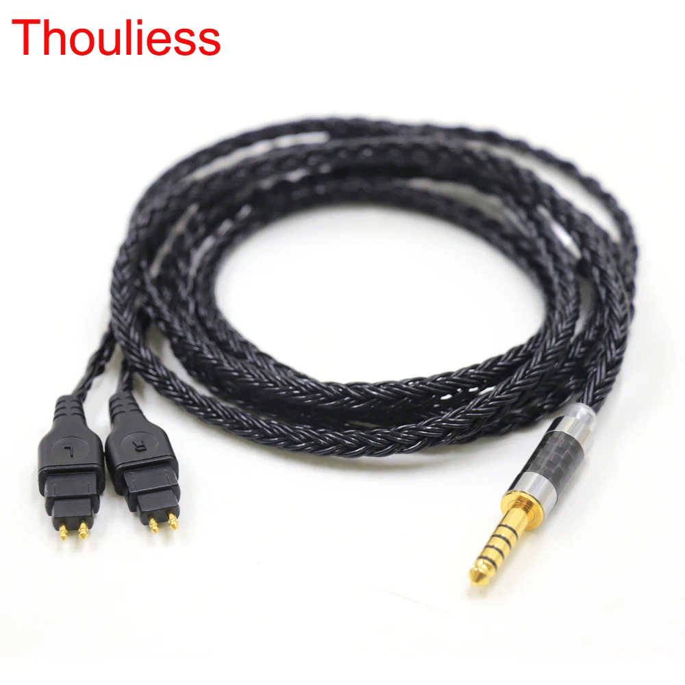 

Black 16 Core 4.4 mm 2.5mm XLR 3.5 Silver OCC Earphone Cable For Sennheiser hd xx x HD580 HD600 HD650 HD25 hd545 hd565 hd535