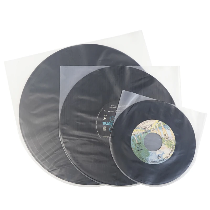 50Pcs Hot Vinyl Record 7/10/12inch LP Record Plastic Bags Anti-static Record Sleeves Inner Plastic Clear Cover LP Protect Sleeve