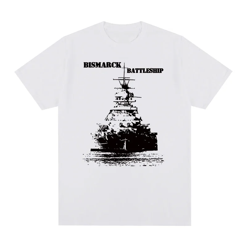 New TEE Bismarck battleship Cotton heavyweight Sweatshirt anime streetwear fashion graphic Hot Sale New Round Arrival  T shirt