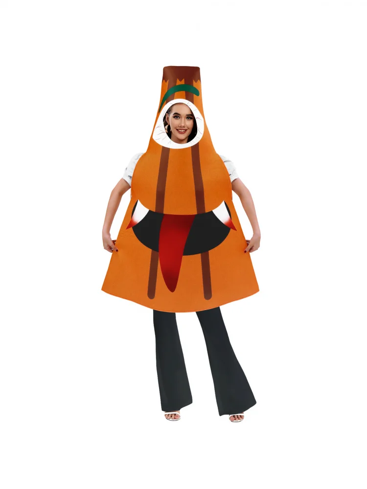 

Новый карнавальный костюм монстра на Хэллоуин, маленький зонтик, одежда для выступлений дьявола, юбка с высокой талией для женщин 8-25 лет