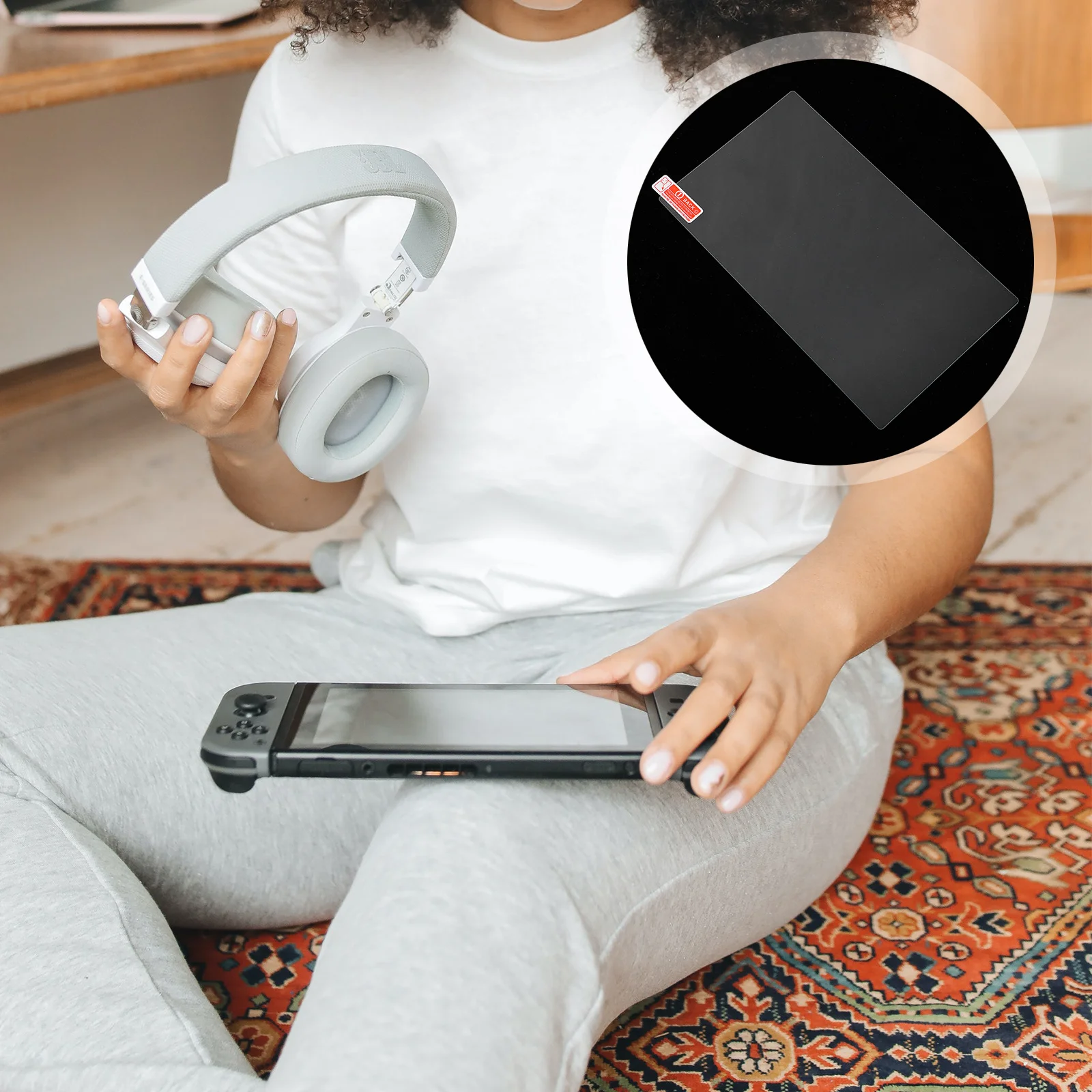 

Console Screen Protector Clear Tempered Anti-Fingerprint Anti-Greasy Wear-Resistant Sensitive Touch for Switch OLED Game Console