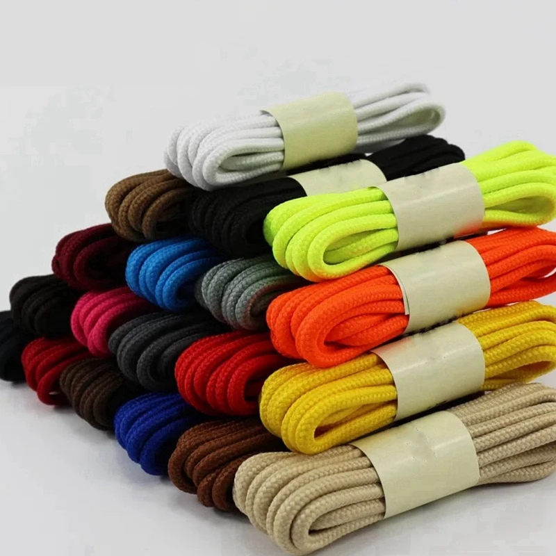 1Pair Round Shoelaces Polyester Solid Classic Martin Boot Shoelace Casual Sports Boots Shoes Lace 90cm/120cm/150cm 21 Colors