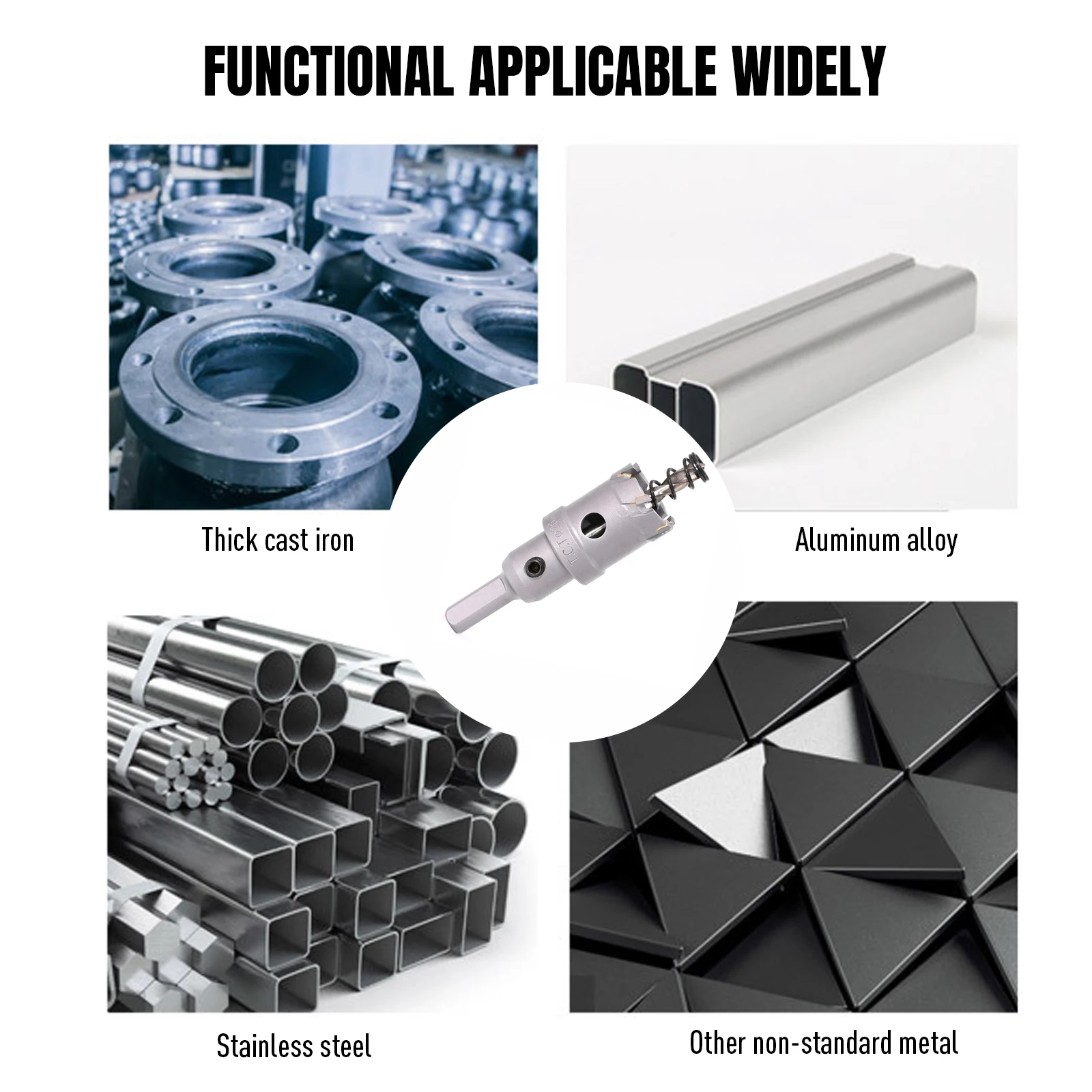 1 pezzo 5A inserto in metallo duro TCT foro per punta da trapano 12mm sega a tazza di gruppo foratura in acciaio inossidabile e lega metallica