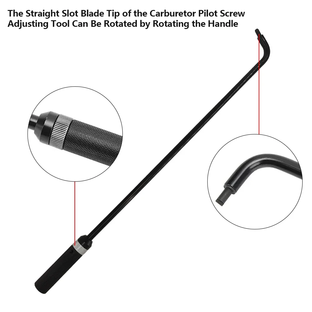 16.34 Inch Motorcycle Carburetor Screw Adjusting Wrench 110° Angled Head Metal Carb Adjuster Tool Universal For ATV UTV
