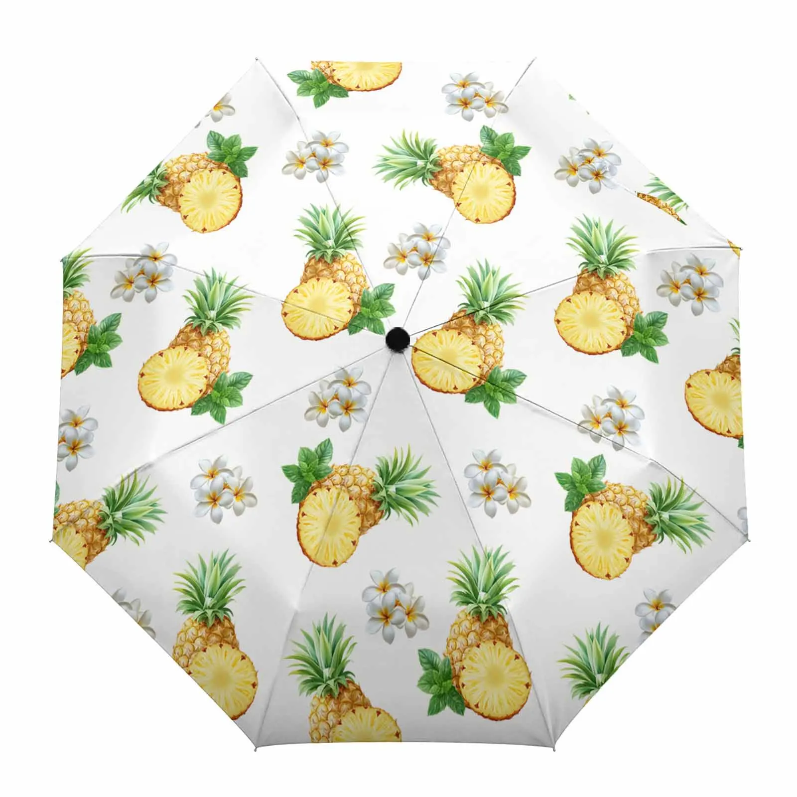 

Summer Pineapple Fruit Decoration Creative Automatic Folding Umbrella Rain Women Windproof Parasol Parapluie