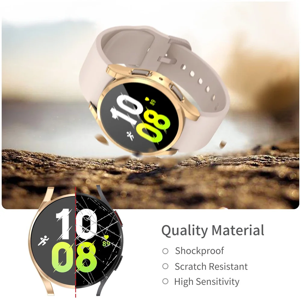 TPU Cover for samsung Galaxy watch 5 case 40mm 44mm all-around Anti-Scratch bumper Screen protector Galaxy watch 4  Accessories