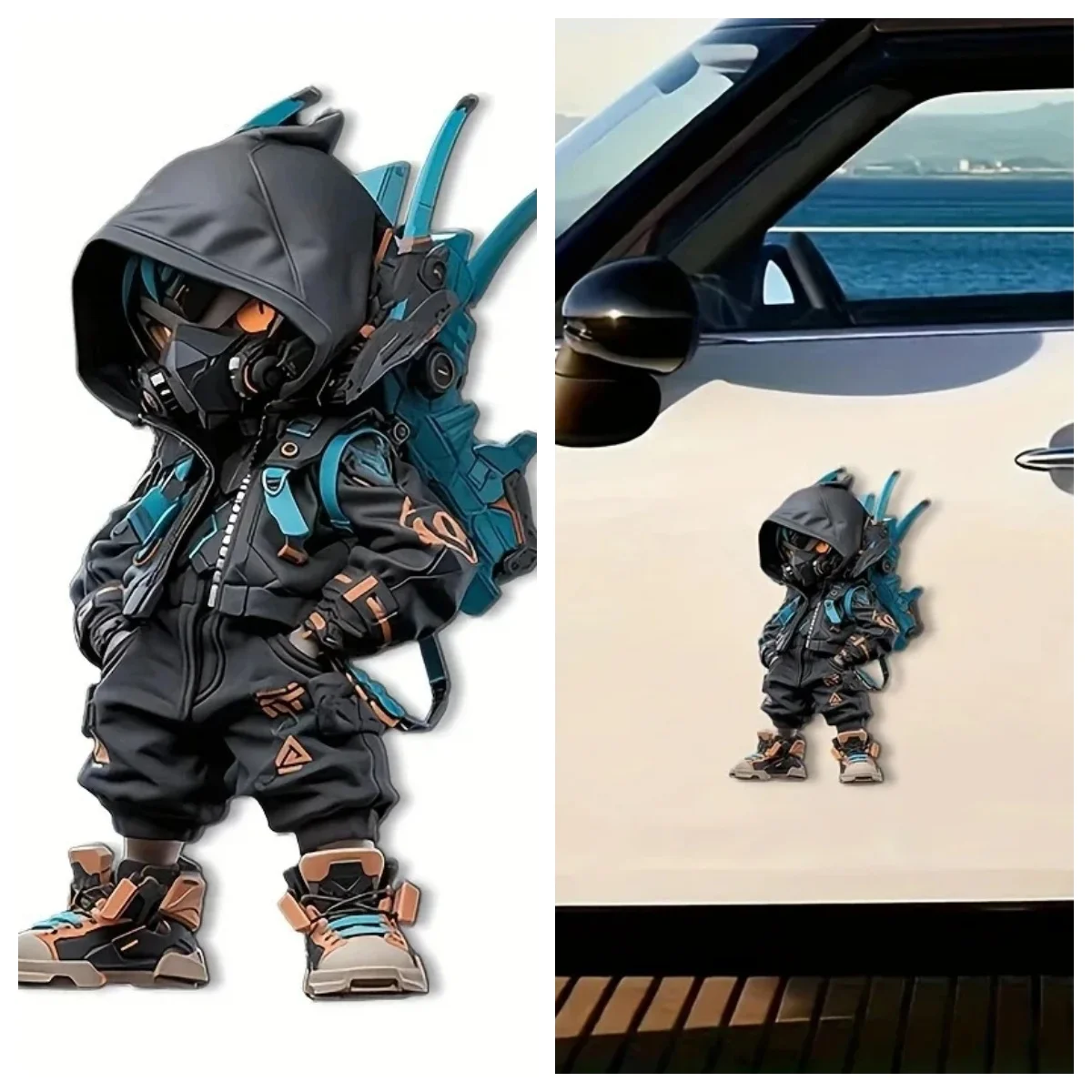 

Car Vinyl Decal Cool Boy Cyberpunk Style Sticker Waterproof Removable for Car Motorcycle Laptop Auto Body Decoration