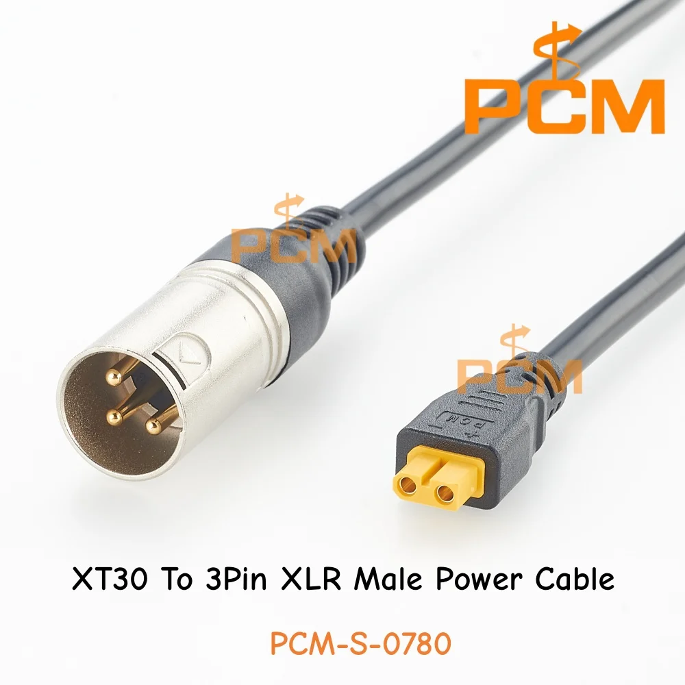 XT30 to 3Pin XLR Male Power Cable DC Battery Extension Cable for LED Light Camera Audio Equipment High Current Connector
