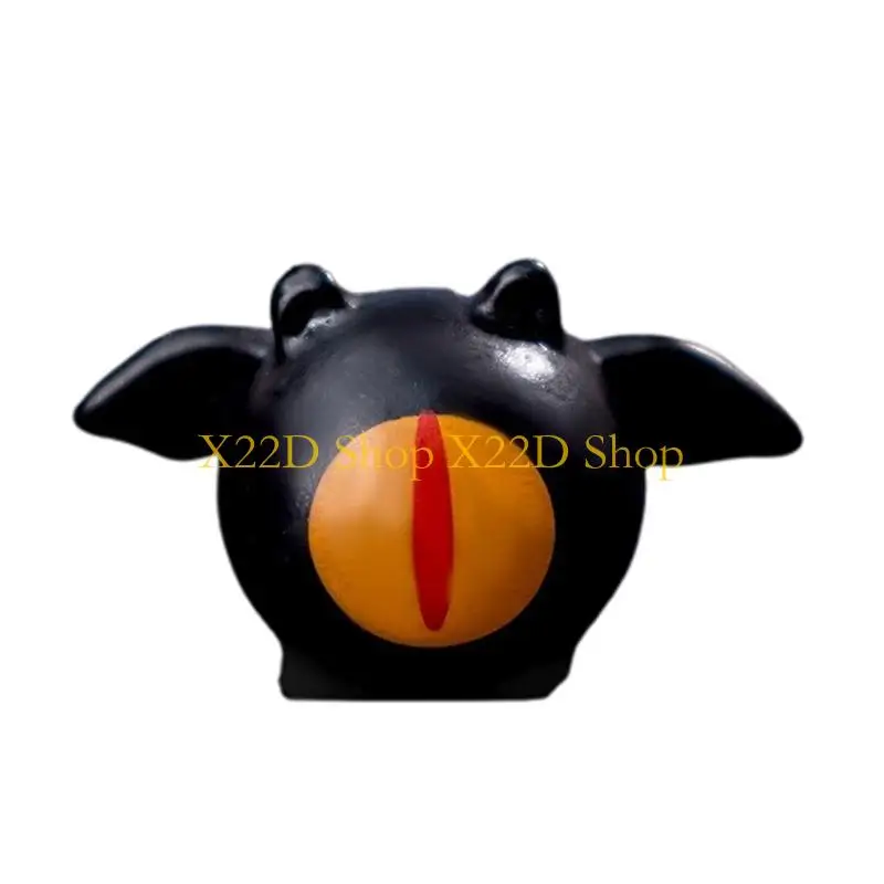 X22D Small Sized Pumpkin Ghostly Bat Elf Halloween Figurine Handcrafts Resins Miniature Decoration Ornament for Home Desktop