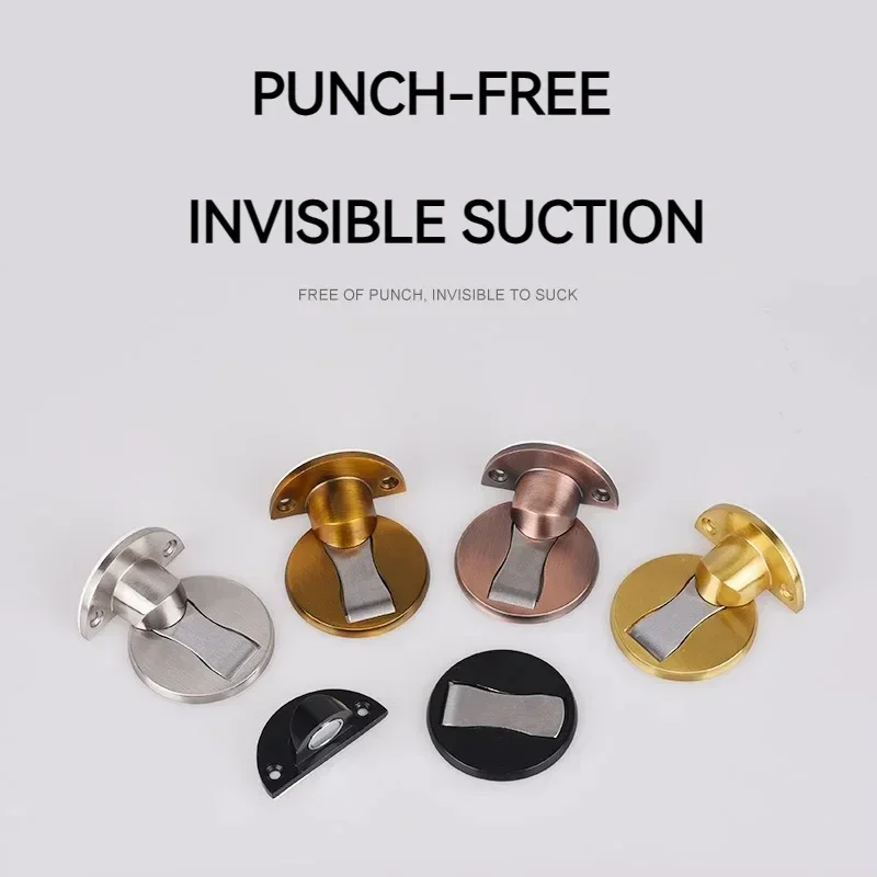 Zinc Alloy Strong Magnetic Door Stop Door Stopper Punch-free Anti-collision Door Collision Invisible Windproof Floor Absorber