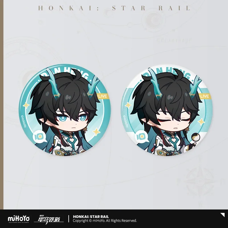 Sunsyea Honkai Star Rail Officiële Merch miHoYo Originele Authentieke JMDHKS Serie Badge Set Dan Heng Blade Sunday Aventurine