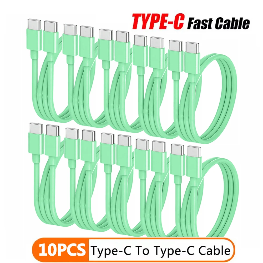 5-10 Stück Typ-C zu Typ-C PD Schnellladekabel für Phone 15 16 Huawei Xiaomi Samsung Typ-C Geflochtenes Kabel Zubehör Datenkabel
