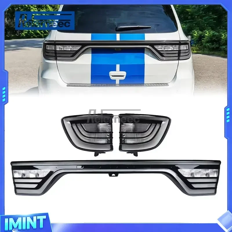 3PCS Liftgate Center Tail Light Fit for Durango 2014-2022 LED Center Tailgate Rear Lamp + a Pair Outer Rear Light