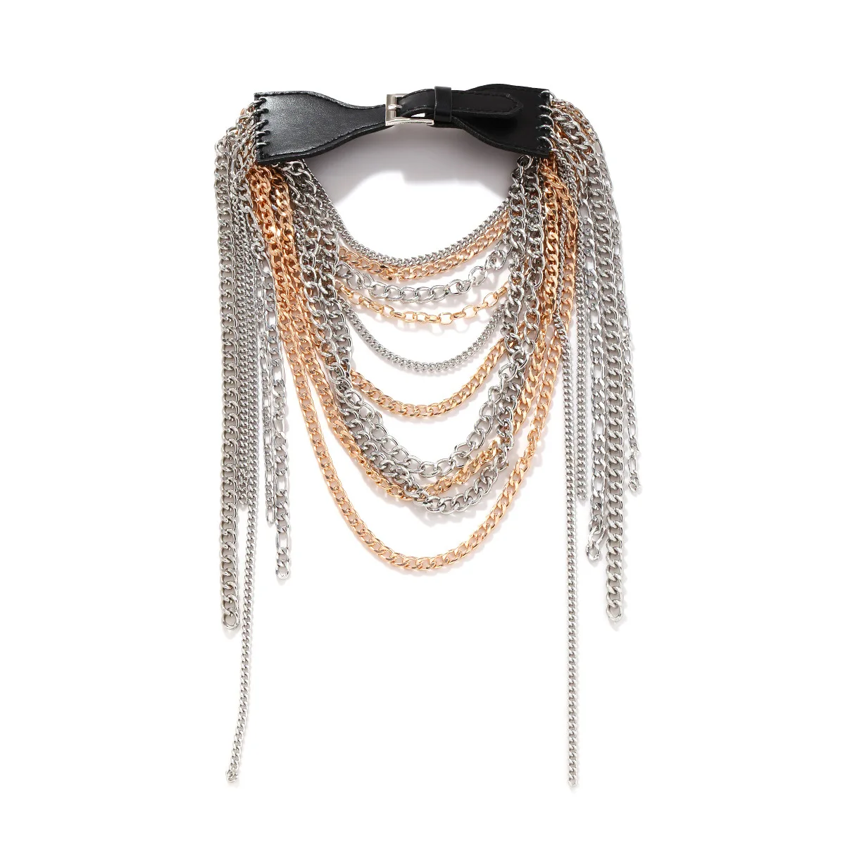 

ZAA 2024 Punk Metal Cuban Chain Long Tassels Necklaces for Women Fashion Neck Jewelry Accessories Gifts Wholesale