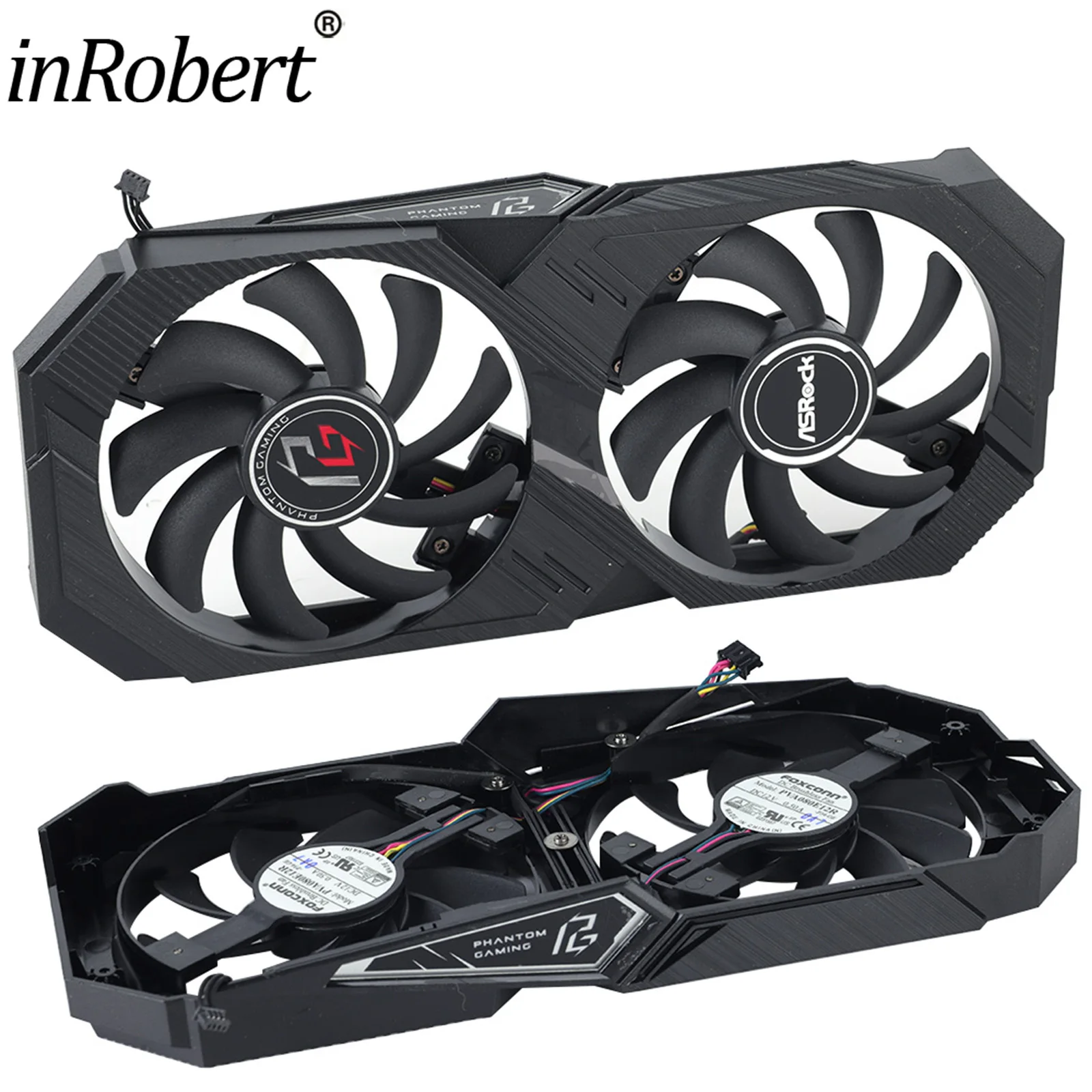 Video Card Fan with Case Replacement for Asrock RX 570 590 5500XT 5600XT New PVA080E12R 87MM Graphics Card Cooling Fan