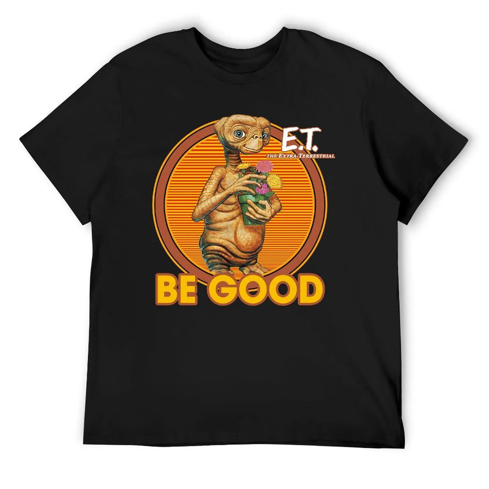 ET Be Good Vintage Retro Style Gift Fan Es T-shirt Crewneck Sport Top Tee Unique Fitness Casual Eur Size image 2
