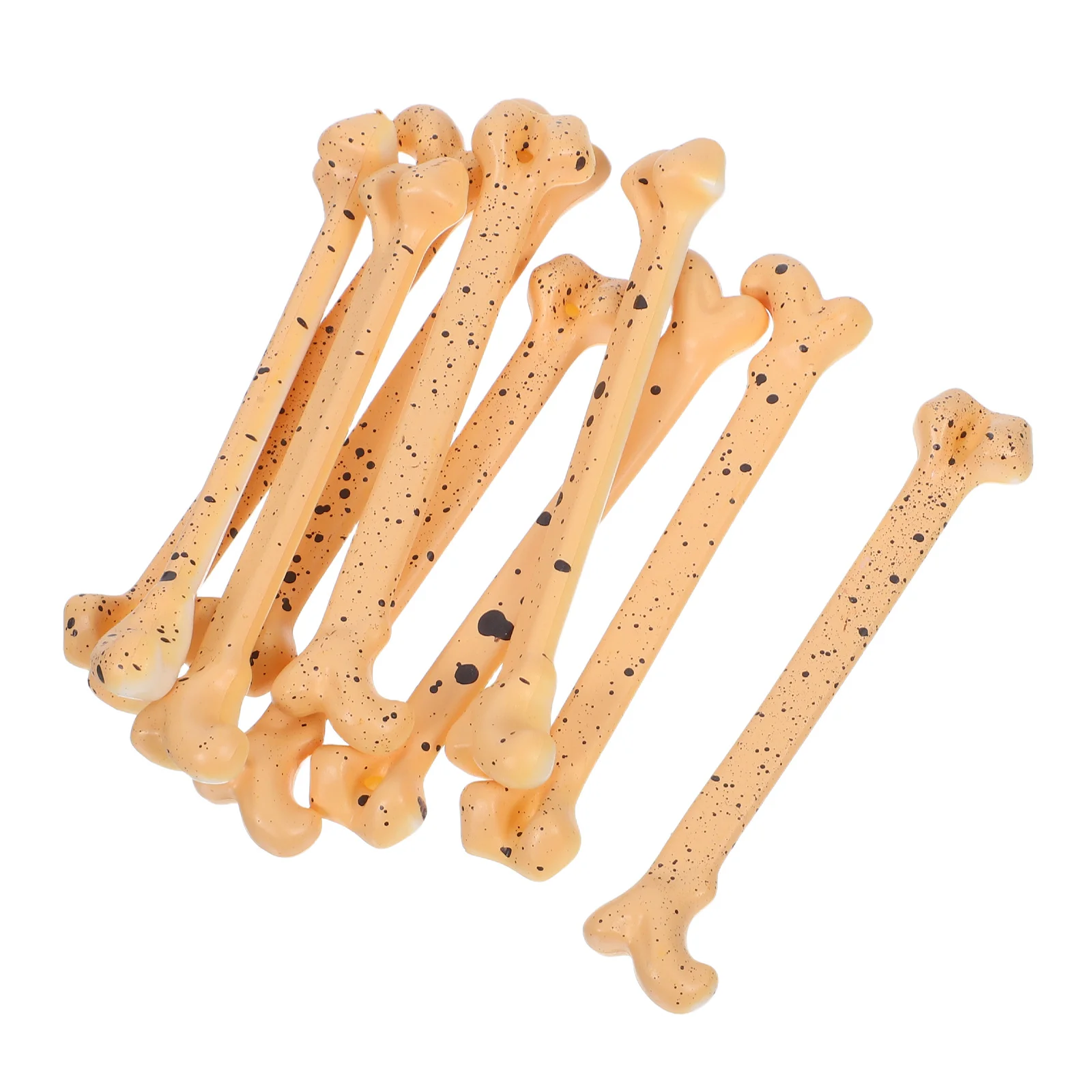 กระดูกจำลองขนาดเล็ก 10 ชิ้น สำหรับตกแต่งงานปาร์ตี้ฮาโลวีน ของตกแต่งบนโต๊ะ งานฝีมือ และบ้านผีสิง