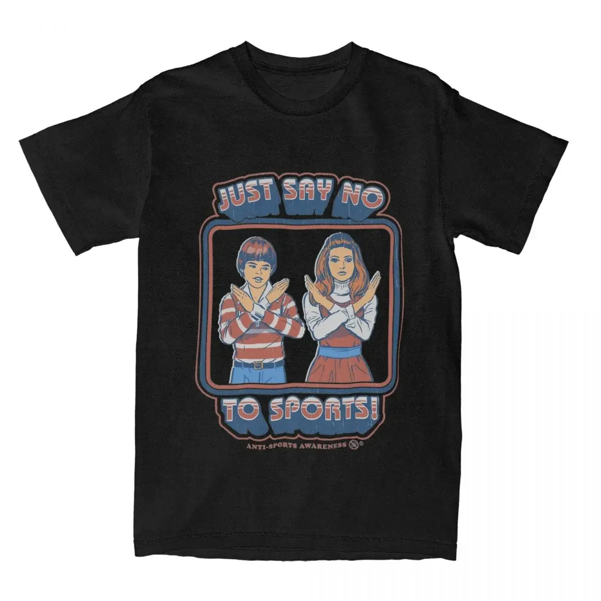 

Say No To Sports T Shirt Summer Classic T Shirts Cotton Hippie Tshirt For Mens Short Sleeves Casual Tops heavyweight fashion new