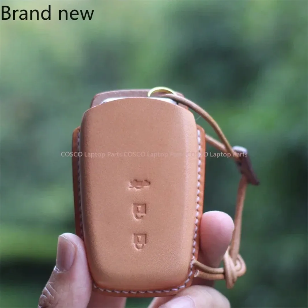 

For Toyota Land Cruiser Highlander Crown First Leather Key Case Handmade Textured Car Key Holder Protector