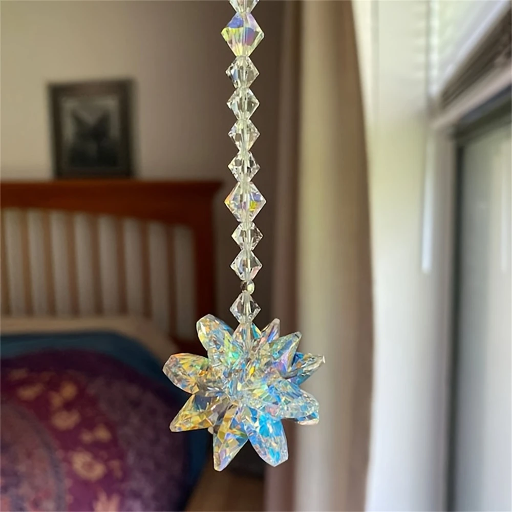 1pc AB Color Suncatcher for Window Hanging Office Rainbow Maker Gift for Her Aurora Crystal Beads