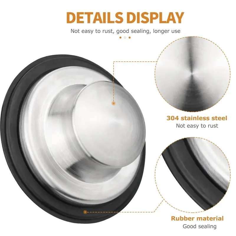 مكافحة انسداد المطبخ حوض الفولاذ المقاوم للصدأ سدادة القمامة التخلص حوض تسد المطبخ النفايات طاحونة غطاء بالوعة الملحقات
