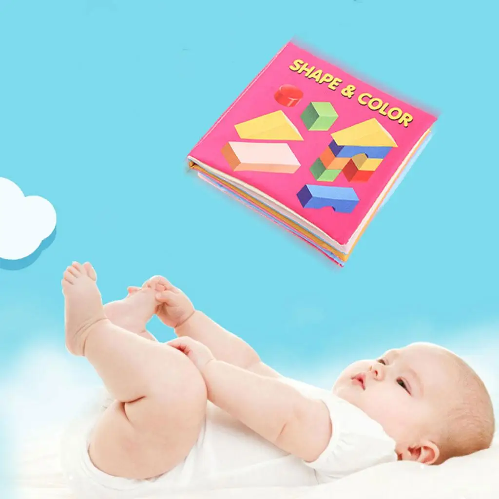 Cartoon Soft Cloth Books Rattle Book My First Soft Books for Outdoor 0-24 Months Infant